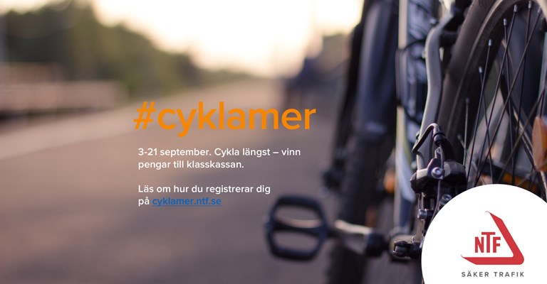 #cyklamer  - den som cyklar längst vinner
